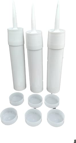Reusable Empty Caulk Tube - REFILLABLE CAULKING Cartridge 28 oz. 900 ml. - 3 Pack - Made in USA (28 oz. Tubes) - size: 28 Ounce