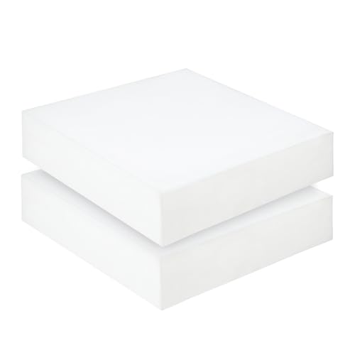 Couch Cushion Replacement 6"H, High Density Upholstery Foam Cushion Insert - color: White, size: 24"x27"x6"