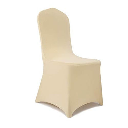 Peomeise 6pcs Stretch Spandex Chair Cover for Wedding Party Dining Banquet Event (Champagne, 6) - color: Champagne, size: 6PCS
