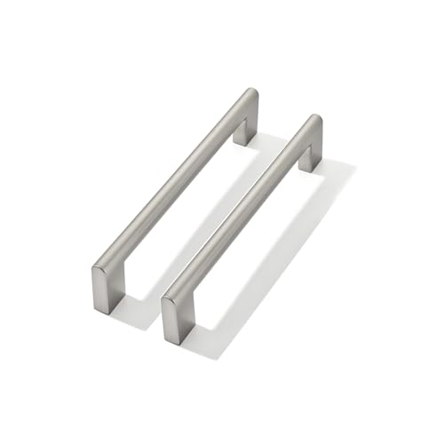 10 Pack 3-3/4 Inch Hole Center Brushed Satin Nickel Cabinet pulls Heavy Duty Solid Hardware for bathrooms Dressing Tables cabinets and Kitchen cabinets. - color: Brushed Satin Nickel, size: 3-3/4 Inch Hole Center