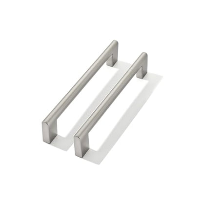 10 Pack 3-3/4 Inch Hole Center Brushed Satin Nickel Cabinet pulls Heavy Duty Solid Hardware for bathrooms Dressing Tables cabinets and Kitchen cabinets. - color: Brushed Satin Nickel, size: 3-3/4 Inch Hole Center