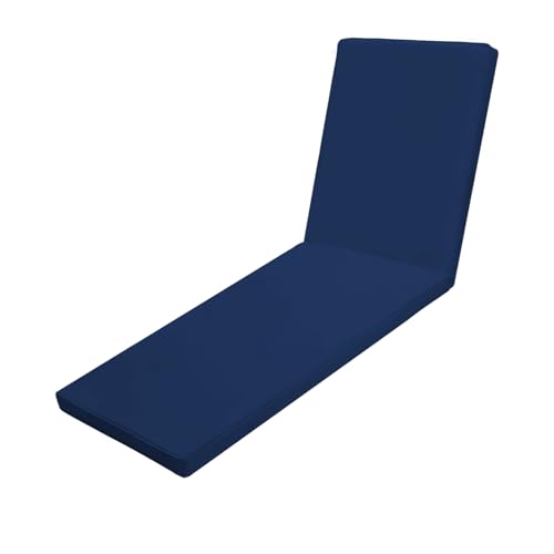 Chaise Lounge Cushions Outdoor for Patio, 80x26x3 in, Navy Blue - color: Blue, size: 80"x26"x3"