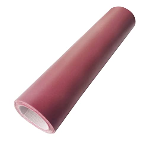 HYANG Smooth Solid Color Dark Red Faux Leather Sheets 1 Rolls 12"X53" (30cmX135cm),Faux Leather is Great for, Bows,Earrings Handmade DIY Craft Projects Making - color: Dark Red