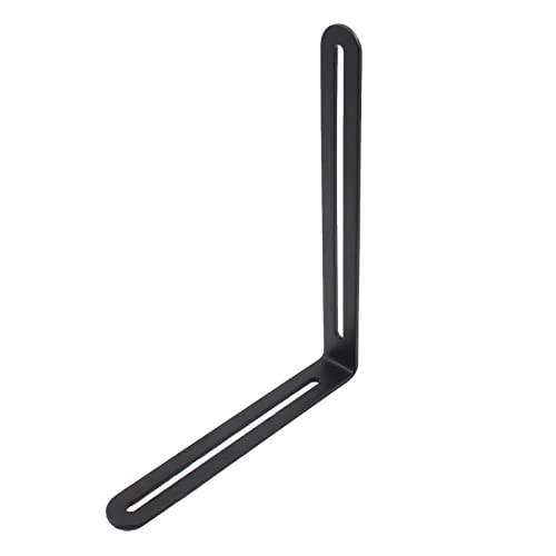 4 PCS Adjustable L-Shape Corner Brace, ULIFESTAR Heavy Duty Thicken Stainless Steel Joint Right Angle Brackets L Slotted Support Shelf Bracket for PC Case,Fixing Furniture-165x200x3mm/6.5x7.87x0.12'' - size: Black 6.5 x 7.87 x 0.12 inches
