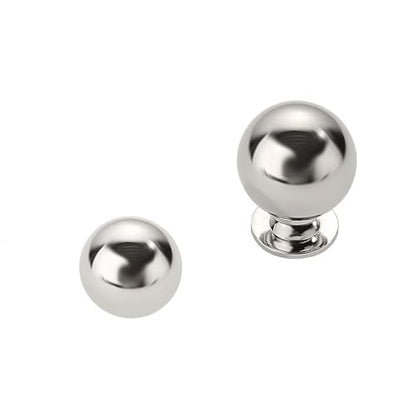 khtumeware 2 Pack 1.1 Inch Polished Nickel Cabinet Knobs Small Ball Kitchen Cabinet Hardware Drawer Knobs Pulls for Drawers. - color: Polished Nickel, size: 1-1/8 Inch(28mm)Diameter