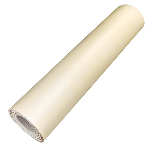 HYANG Smooth Solid Color Beige Faux Leather Sheets 1 Rolls 12"X53" (30cmX135cm),Faux Leather is Great for, Bows,Earrings Handmade DIY Craft Projects Making - color: Beige