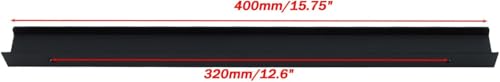 15.75 Inch Finger Pull 6Pcs, 12.6 Inch Hole Centers, Aluminum Alloy, Black - color: Black, size: 400mm/15.7", style: Straight Edge