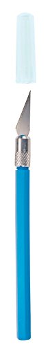 Excel Blades K30 Hobby Knife with Hexagonal Anti Roll Design, American Made Light Weight Craft Knife (Blue) - color: Blue