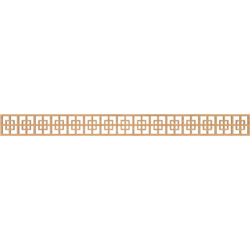 46 3/8"W x 4"H x 1/4"T Cambridge Fretwork Moulding, Maple - color: Maple, size: 4-in. H x 0.25-in. T