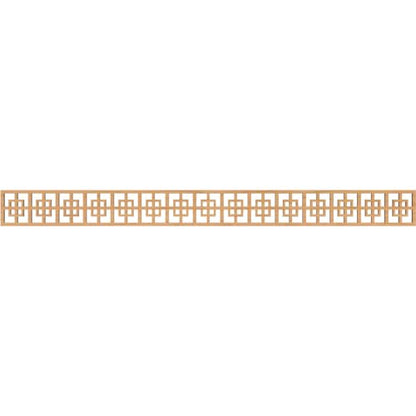 46 3/8"W x 4"H x 1/4"T Cambridge Fretwork Moulding, Maple - color: Maple, size: 4-in. H x 0.25-in. T