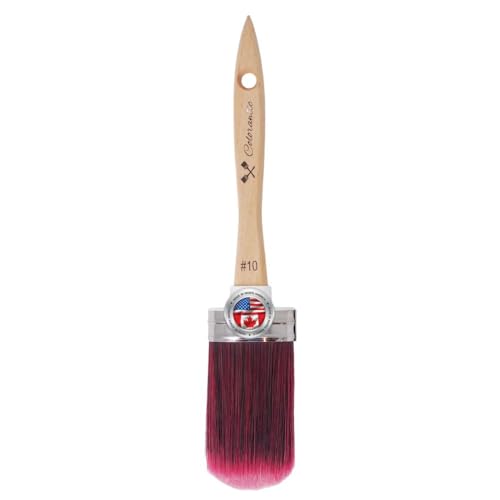 Colorantic | Oval Chalk Paint Brush for Milk Paint | Round Paint Brushes Furniture Painting | Best Soft DIY Chalky Blending Brush DIY - 2 Inch (no10) - size: 2 inch