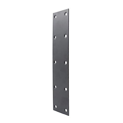 4 Pack Flat Straight Brace Brackets, ULIFESTAR Black Stainless Steel Mending Bracket Plate Metal Shelf Support Fixing Joining Plate for Furniture,Wood,Shelves,Cabinet with Mounting Screws - size: 200 x 48 x 2 mm