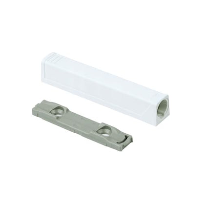 Blum Tip-On Long Version 956A1004 with Adapter Plate - Push to Open Cabinet Hardware - Silk White - Screw Mount Touch Latch Set