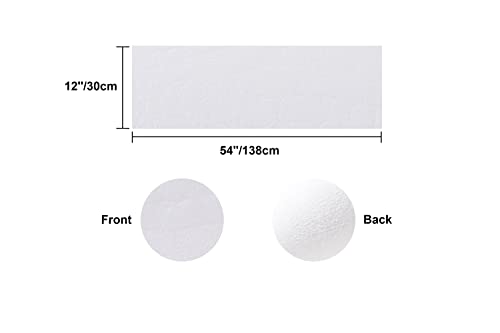 Wento 2.0mm Thick Faux Leather 54''x12'' Vinyl Elephant Skin for Purses Making Leather Straps - color: White, size: 54''x12''