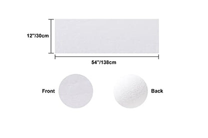 Wento 2.0mm Thick Faux Leather 54''x12'' Vinyl Elephant Skin for Purses Making Leather Straps - color: White, size: 54''x12''