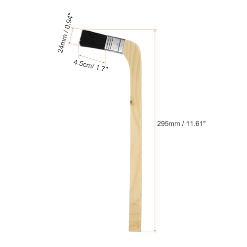 HARFINGTON Paint Brush 2Pcs 1" Brush Width Reusable Variety Angled Bend Brushes Radiator Paint for All Latex Oil Painting Furniture Walls Treatment, Black