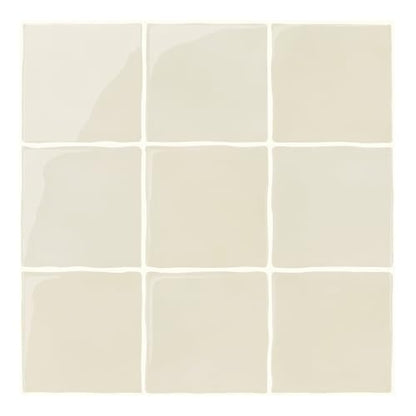 Commomy Thicker Retro Beige Peel and Stick Tiles 10 pcs of 12" x 12" - color: Glossy Zagora Beige & Thicker Design