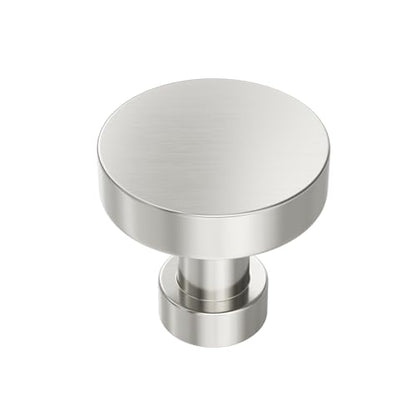 10 Pack Cabinet Knobs Brushed Nickel Drawer Knobs Solid Dresser Knobs, Modern Kitchen Cabinet Knobs Round Nickel Knobs for Dresser Drawers - color: Brushed Nickel, size: 10 Pack