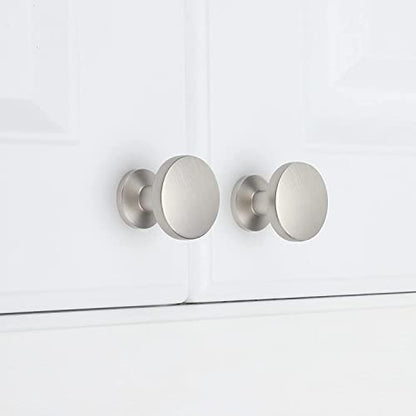 homdiy 30 Pack Brushed Nickel Cabinet Knobs, Round Silver Dresser Knobs - color: Brushed Nickel 1