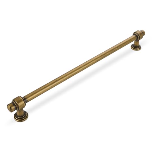 Antique Brass Kitchen Cabinet Pulls 10 Inch 10 Pack - color: Antique Brass, size: 10" Hole Center(254mm)