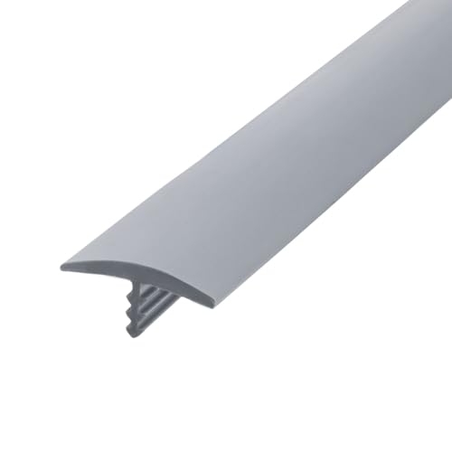 Outwater Plastic T molding 3/4 Inch Wide Silver Flexible Polyethylene Center Barb Tee Moulding 25 Foot Coil - color: Silver, size: 25 Feet