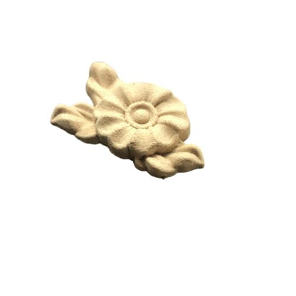 WoodUbend WUB1437 Pack of 5 Flowers - Appliques - Heat Bendable & Flexible Wood Onlays 2.8x4.6cm - DIY Craft, Furniture & Home Decor - Easy to Apply & Paint - Versatile, Reusable & Decorative Decals - size: WUB1437