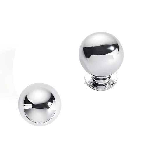 khtumeware 2 Pack 1.1 Inch Polished Chrome Cabinet Knobs Small Ball Kitchen Cabinet Hardware Drawer Knobs Pulls for Drawers. - color: Polished Chrome, size: 1-1/8 Inch(28mm)Diameter