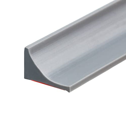 New Collapsible Shower Threshold Water Dam, Self Adhesive Silicone Waterproof Barrier Bathroom and Kitchen Water Strip Dam Shower Guard for Dry And Wet Separation Caulk Seal Strip Edge Trim(Grey) - color: Grey, style: 98Inch