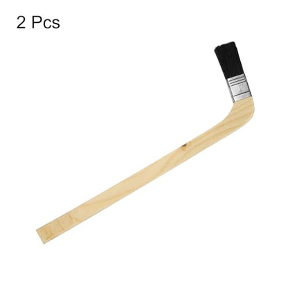 HARFINGTON Paint Brush 2Pcs 1" Brush Width Reusable Variety Angled Bend Brushes Radiator Paint for All Latex Oil Painting Furniture Walls Treatment, Black