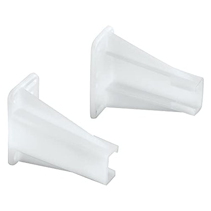 Prime-Line Drawer Side Track Brackets, White Nylon (1 Pair)