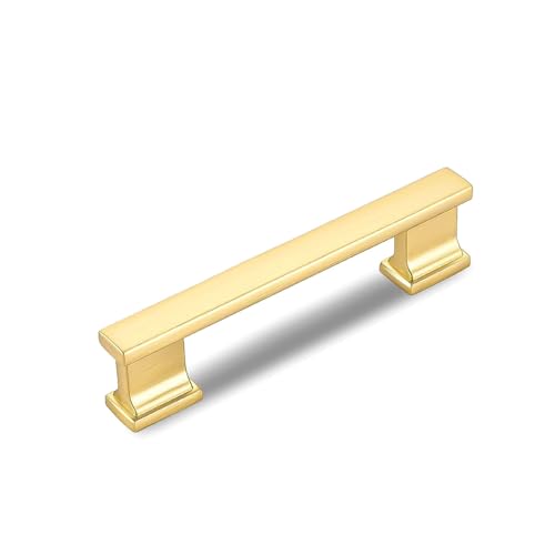 10 Pack 4-3/4 Inch Length|3-3/4 Inch(96mm) Hole Center Brushed Gold Kitchen Cabinet Handles, Cabinet Pulls Kitchen Cabinet Hardware, Cupboard Pulls, Drawer Handles - color: Brushed Gold, size: 3-3/4 inch Hole Center(96mm), style: 10 Pack Handle