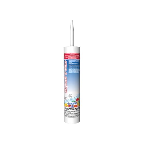 MAPEI Mapesil T Plus 100% Silicone Sealant, Waterproof & Flexible Caulk, Color-Matched to MAPEI Grout, Interior & Exterior Use, Tile, Bathroom, DIY, 10.1 oz Tube, Sahara Beige - style: Sahara Beige