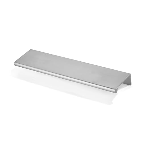 khtumeware 2 Pack 6 inch(152mm) Hole Center Brushed Nickel Finger Edge Pull Solid Zinc Drawer Pull Satin Nickel Hidden Edge Treatment Hardware Finger Pull Kitchen Drawer Hardware - color: Brushed Satin Nickel, size: 6inch(152mm) hole center