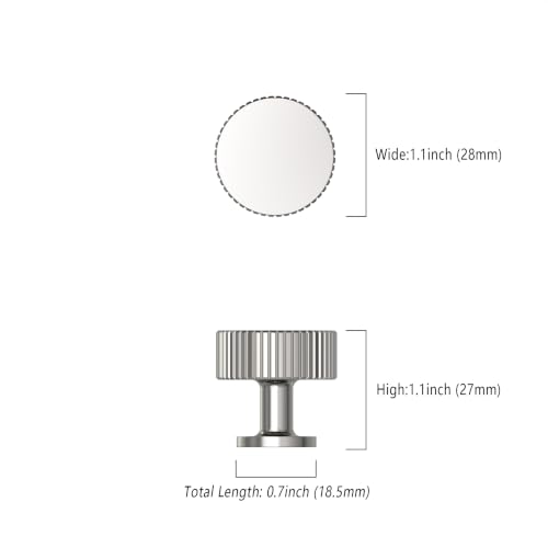 Asidrama 10 Pack Polished Nickel Kitchen Cabinet Knobs - color: Polished Nickel
