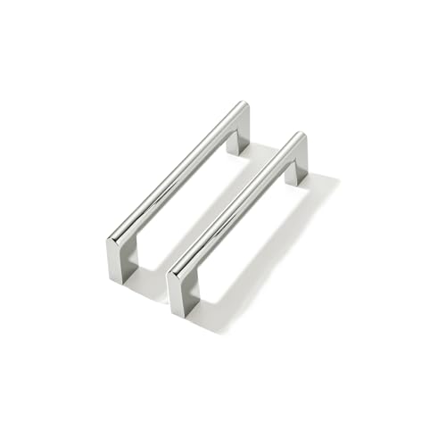 10 Pack 3 Inch Hole Center Polished Nickel Cabinet pulls Heavy Duty Solid Hardware for bathrooms Dressing Tables cabinets and Kitchen cabinets. - color: Polished Nickel, size: 3 Inch Hole Center