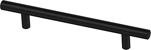 Franklin Brass (10-Pack) – Matte Black Cabinet Handles, 5-1/16 Inch Hole Center, Modern Pulls for Drawers, Kitchen Cabinet Door, Dressers | Solid Bar - color: Matte Black, size: 5-1/16" (128mm)