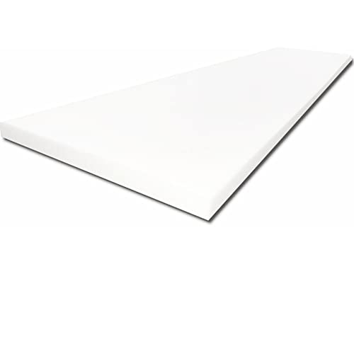 FOAMYFOAM High Density 3 inch Thick, 24 inch Wide, 80 inch Long Upholstery Foam, Cushion Replacement - size: 3" x 24" x 80"