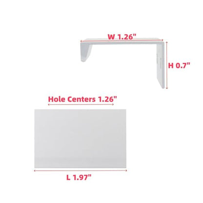1.97 Inch Finger Pull 6Pcs, 1.26 Inch Hole Centers, Aluminum Alloy, Silver - color: Silver, size: 50mm/1.97", style: Straight Edge