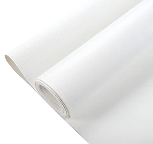 Picheng Vinyl Faux Leather Sheets: Smooth Faux Leather Fabric 54" x 36" - color: White