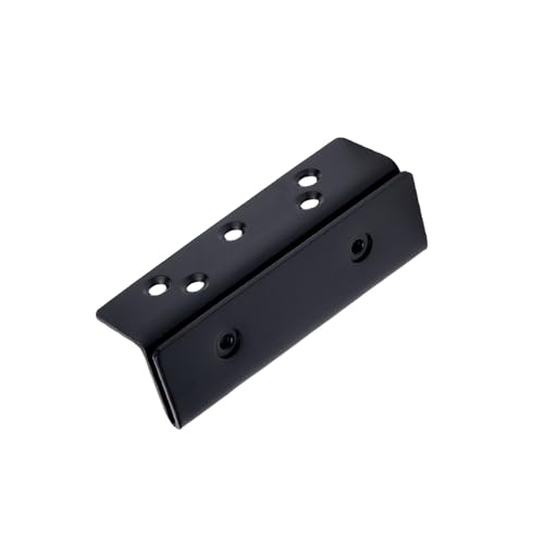 Dnyta 2pcs Double Hook Slot Bracket Bed Frame Connectors Hardware, Black