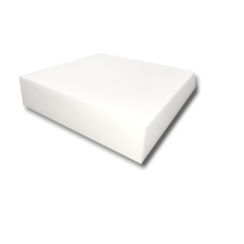 FoamTouch High Density Square Cut Upholstery Foam (5Pack) of 4'' x 24'' x 24'' Couch Cushion, Dining Chair Cushion, Wheelchair seat Cushion Replacement - size: 4'' x 24'' x 24'' (5Pack)