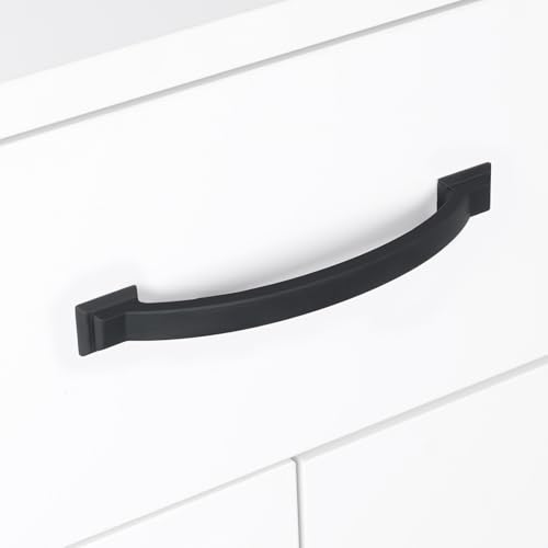 10 Pack 2.5 Inch Cabinet Pulls Matte Black Kitchen Cabinet Handles Zinc Alloy Drawer Pulls Solid Cabinet Hardware - color: Matte Black, size: 2-1/2" Hole Center(64mm)