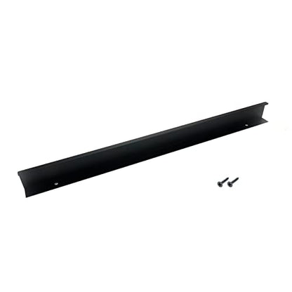 15.75 Inch Finger Pull 6Pcs, 12.6 Inch Hole Centers, Aluminum Alloy, Black - color: Black, size: 400mm/15.7", style: Straight Edge