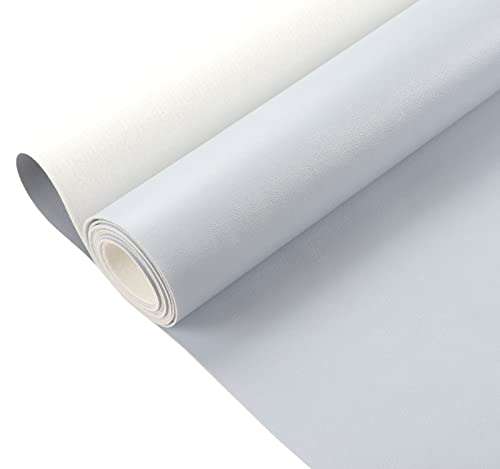Picheng Vinyl Faux Leather Sheets: Smooth Faux Leather Fabric 54" x 36" - color: Light Gray