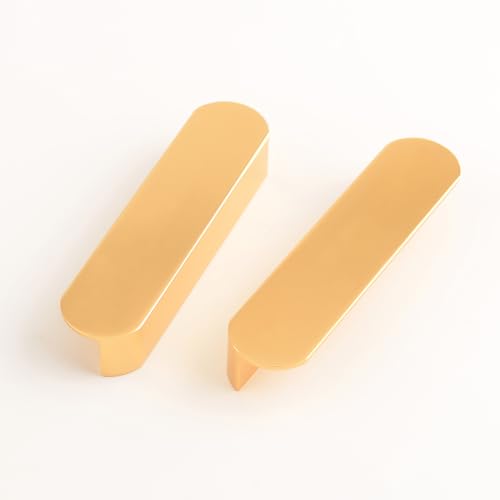 5 Pack Golden Cabinet Aluminum Cup Pulls Drawer Handles Cupboard Handle 3 Inch(76mm) Hole Center Modern Furniture Pull Hardware - color: Gold-5 Pack, size: 3 Inch(76mm)
