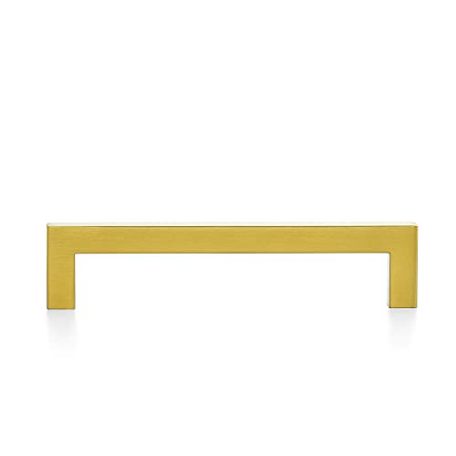 Ravinte Brushed Brass Cabinet Handles Square Pulls 6-1/4 Inch 30 Pack - color: Brushed Brass