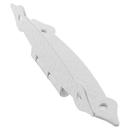 Murtenze 3.5 Inch White Antique H Hinges, 4 Pack - color: White