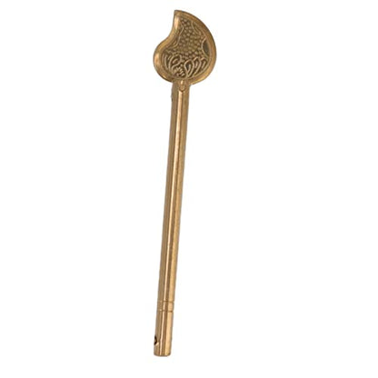 Fdit 3PCS Chinese Leaf Bolt Locking Pin, Cabinet Key Leaf Shaped Retro Cabinet Locking Pin Brass for Home Furniture