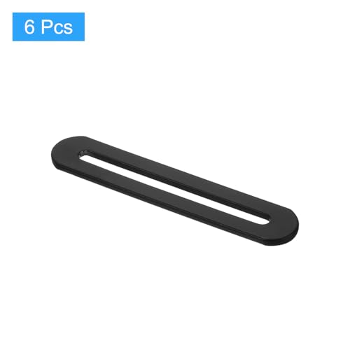uxcell 8Pcs Adjustable Flat Mending Plate Support with Slot, 3.54 x 0.75 Inch Stainless Steel Slotted Straight Brace Brackets for Wooden Furniture, Black - size: 3.54 x 0.75 Inch