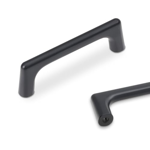 10 Pack 3 inch Matte Black Kitchen Cabinet Handles - color: Matte Black, size: 3 inch Hole Center